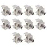 10 Leviton Almond Quickport Snap-in F-type Coaxial Cable Jacks 75-ohm 41084-faf. Fixed Price $20.89.