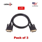 3-pack - 3ft Dvi-d To Male Cable Dual Link 24+1 Pin Hdtv, Pc, Monitor Cord. Fixed Price $20.35.