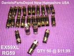 Qty50 Ex59xl Plus Rg59 Ppc Coax Crimp End Compression Male F Connector Catv Satv. Fixed Price $14.99.