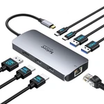 Usb C Docking Station Dual Monitor, Selore 3 8 In 1, Gray. Fixed Price $56.05.
