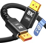 Capshi 8k 4k Displayport Cable 1.4, 10ft Dp Cord (vesa 10 Feet, Black. Fixed Price $13.05.