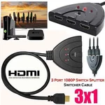 3 Port Hdmi Splitter Cable 1080p Switch Switcher Hub Adapter For Hdtv Ps4 Xbox. Fixed Price $6.88.