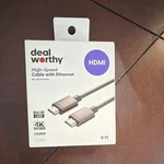Deal Worthy High-speed Hdmi Cable With Ethernet 4 Ft 4k Ultra Hd Full 1080. Fixed Price $11.00.