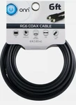 Onn Rg6 Coaxial Coax Cable F Type Jack Black 6 Ft Length Connects Components Tv. Fixed Price $4.99.