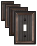Zillsea 4-pack Aged Bronze Light Switch Covers, 1 Toggle 4pk,. Fixed Price $21.46.