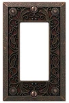 Amerelle 65rdb Wallplate, 4-1/2 In L, 2-13/16 W, 1-gang, Metal, Bronze. Fixed Price $14.74.