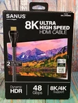 Sanus 8k Ultra High Speed Hdmi Cable - 6.56ft Model Sal-21hdmi2 New. Fixed Price $6.99.