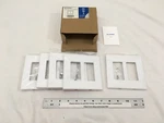 (5) New Elegrp 2-gang Rocker Plastic Screwless Wall Plate - White 3032gm-wh5. Fixed Price $20.90.