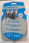 Dynex (dxav062) 12ft A/v Cable Connecting Standard Definition Components. Fixed Price $20.00.