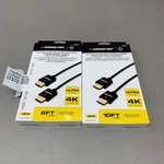 Monster (2 Pack) Ultra Slim 4k Hd High Speed Hdmi Cables 6ft, 10ft Black J. Fixed Price $50.40.