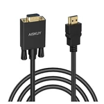 Aiskuy Hdmi To Vga Cable, Source Display 6ft Cord Vga, Black. Fixed Price $11.94.