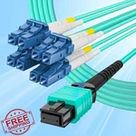 10gtek Mtp To 8xlc Om3 Fiber Patch Cable 40g 400g 15m. Fixed Price $34.99.