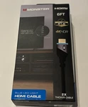 Monster Mlb7-1026-blu 6ft Led Light Uhd Hdmi Cable - Blue. Fixed Price $16.99.