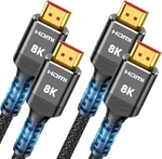Highwings 8k Hdmi Cable 2.1 2-pack 6.6ft, Slim 48gbps High 6.6 Feet, Black. Fixed Price $23.23.
