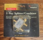 Radioshack 2-way Splitter Combiner 24k Gold Plated. Fixed Price $2.49.