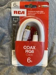 Rca Coax Rg6 Cable 6ft Vh606whr. Fixed Price $8.08.