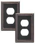 Treewell 2-pack Duplex Outlet Cover Plate, Single 2pk, Aged Bronze. Fixed Price $17.99.