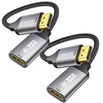 Uantin 2-pack Display Port To Hdmi 4k Adapter Braided Dp Displayport Male.... Fixed Price $12.74.
