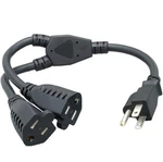 Cablelera Power Cord Extension Splitter Nema 5-15p To 5-15r X 2. Fixed Price $9.30.