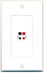 Riteav 1 Port Speaker Wire Plug Jack Wall Plate - Gang White. Fixed Price $14.48.
