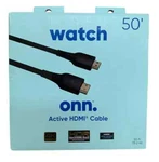 New Onn Watch 50 Ft Active Hdmi Cable 4k Ultra Hd Hdr 72 Surround Sound Black. Fixed Price $26.50.