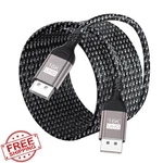 Getrish Dp 2.1 Cable 10ft 16k 80gbps Hdr Freesync Gaming Monitor. Fixed Price $20.00.