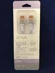 Ativa Ultra Slim High Speed Hdmi Cable With Ethernet 4 Ft., Video, White 529-799. Fixed Price $28.99.