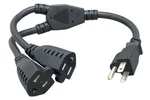 Cablelera Power Cord Extension And Splitter, Nema 5-15p To 14 Inch, Black. Fixed Price $12.99.