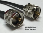Pl-259 Uhf Male To Rg8x Low Loss Coax Cable Pick Lot Length Usa. Fixed Price $139.99.