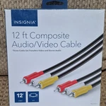 Insignia 12 Ft Composite Av Rca Male To Cable Ns-hz513 Black. Fixed Price $10.99.