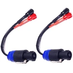 Cncess Cess-089 Speakon Plug To Female Banana Jack Speaker Cable, Accept. Fixed Price $18.93.