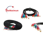 5 Rca Male To Audio Video Component Cable A/v Tv Dvd Multi-pack - Lot. Fixed Price $11.99.
