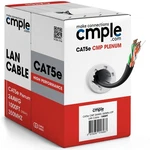 Cmple - Cat5e Plenum Cable 1000ft, Cmp, Black, 350mhz Gigabit Ethernet Solid .... Fixed Price $157.13.
