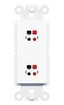Riteav 2 Port Speaker Wire Plug Jack Wall Plate - Rocker White. Fixed Price $16.40.