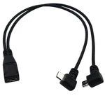 Qaoquda Micro Usb 1 To 2 Y Splitter Cable, 1feet Female Dual Mal.... Fixed Price $19.40.