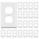 Bestten 20 Pack 1-gang Duplex Wall Plate, Standard 1 Gang 20pk, White. Fixed Price $23.99.