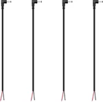Dc Power Pigtail Cable, 4-pack 3.5mm X 1.35mm 90 Degree Right Angle Black. Fixed Price $13.99.