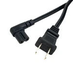 Jser Usa 2pin Male To 90 Degree Right Angled Iec 320 C7 Power Supply Plug. Fixed Price $14.99.
