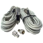 Procomm - 9' Rg8x Dual Lead Co-phase Coax Cable With Clear Jacket. Fixed Price $55.00.