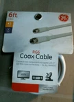 Ge 33602 6' Rg6 Coax Cable, White, Free Shipping. Fixed Price $10.00.