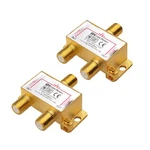2-pack 2.4ghz 2-way Coaxial Cable Splitter For Stb Tv Antenna Moca Network Gold. Fixed Price $22.99.