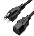 Standard 5ft (1.5m) 10 Amps 125 Volts Black 3 Prong Ac Power Cord Cable For Elec. Fixed Price $9.71.