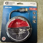Commercial Electric 6 Ft. Deluxe Hdmi Cable Black Gold Plated Ends 18.0 Gbps 4k. Fixed Price $10.00.