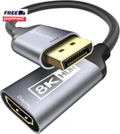 Displayport 1.4 To Hdmi 2.1 Adapter 8k 60hz/4k 120hz Unidirectional Dp Male H. Fixed Price $14.06.