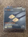New Blackweb Bwa19av009 Premium Hdmi Cable High Bandwidth 4k Hdr 50' Black. Fixed Price $9.95.
