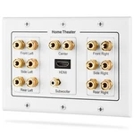 Fosmon Hd8006 3-gang 7.1 Surround Distribution Home Theater Gold Plated Copper. Fixed Price $42.79.