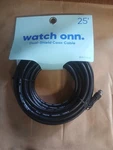 Onn Dual-shield Coax Cable 25 Ft Black. Fixed Price $16.00.