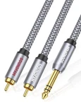 Moswag 1/4 To Rca Cable, Quarter Inch Trs Audio Cable 6.35mm Stereo Jack. Fixed Price $12.54.