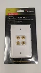 Radioshack Gold Series 4-terminal Speaker Wall Plate White, Goldplated, 40-983. Fixed Price $9.99.