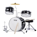 Vevor Kids Drum Set 3-piece 14 In Beginner For Child With Throne Black. Fixed Price $83.90.